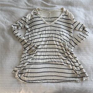Free People thermal striped flowy top